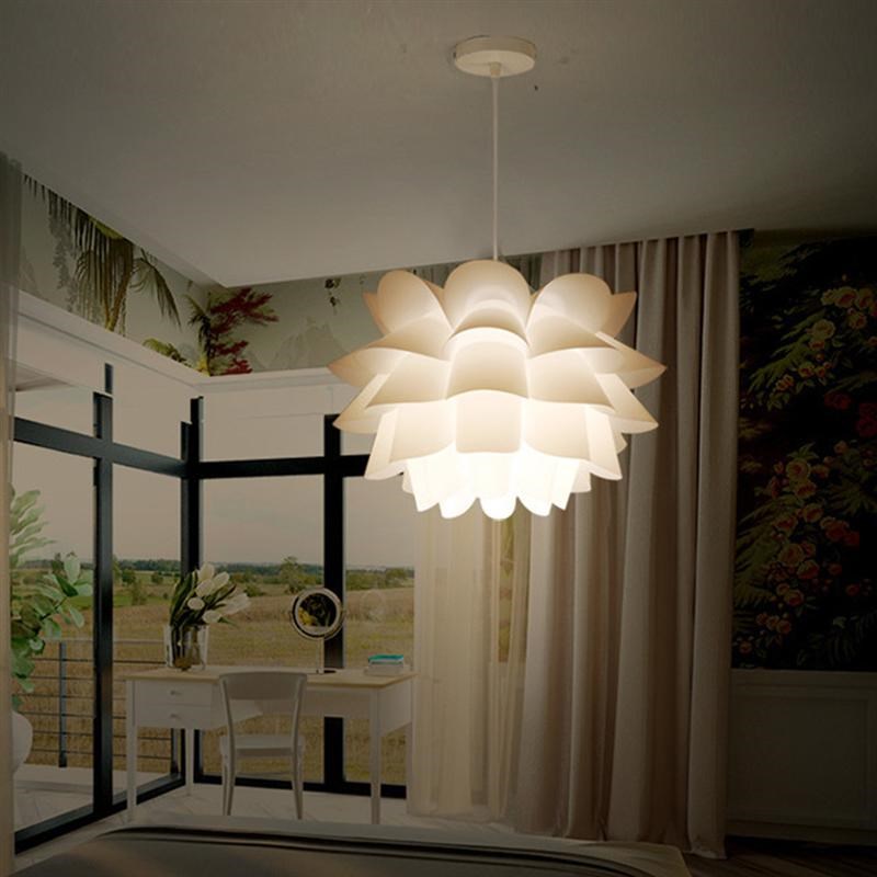 Assembly Lotus Chandelier Ceiling Pendant Lampshade DIY Puzz