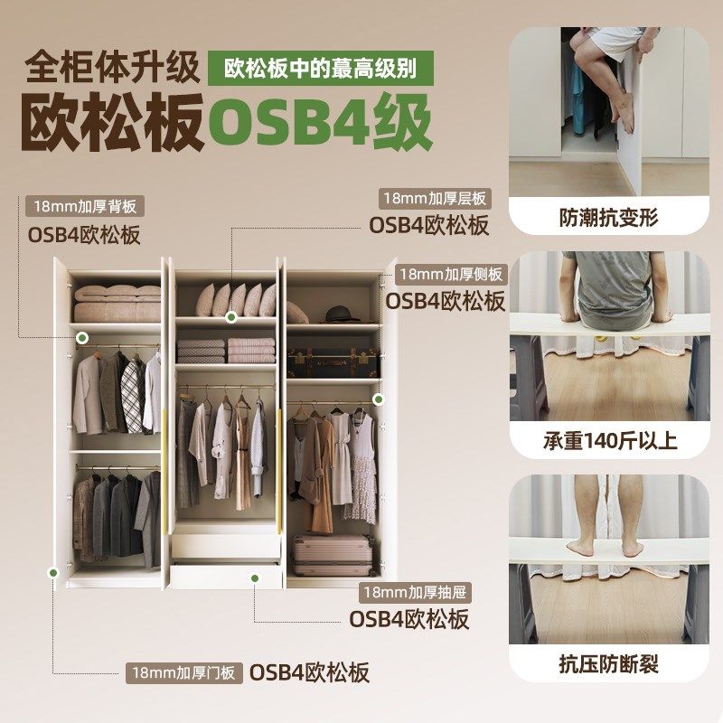 定制实木衣柜一门到顶家用主卧室新款奶油风现代简约四门衣橱柜子,住宅家具,独立衣柜,淘宝优惠券,粉丝福利购,淘宝优惠卷