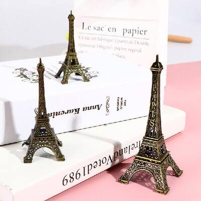 网红Retro Paris Eiffel Tower Model Home Desk Bronze Metal