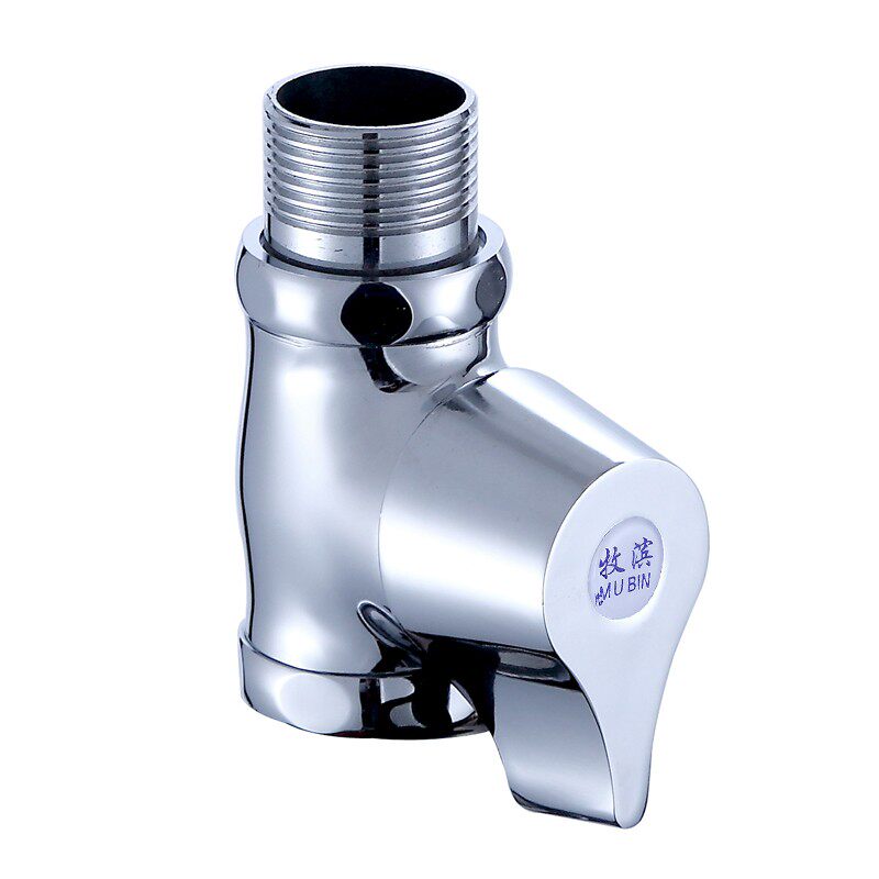 全铜蹲便器冲水阀手按式 公共卫生间厕所大便池冲洗阀门蹲坑开关