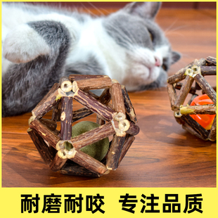 猫玩具猫咪磨牙棒木天蓼薄荷球逗猫棒耐咬自嗨解闷神器幼猫咪用品