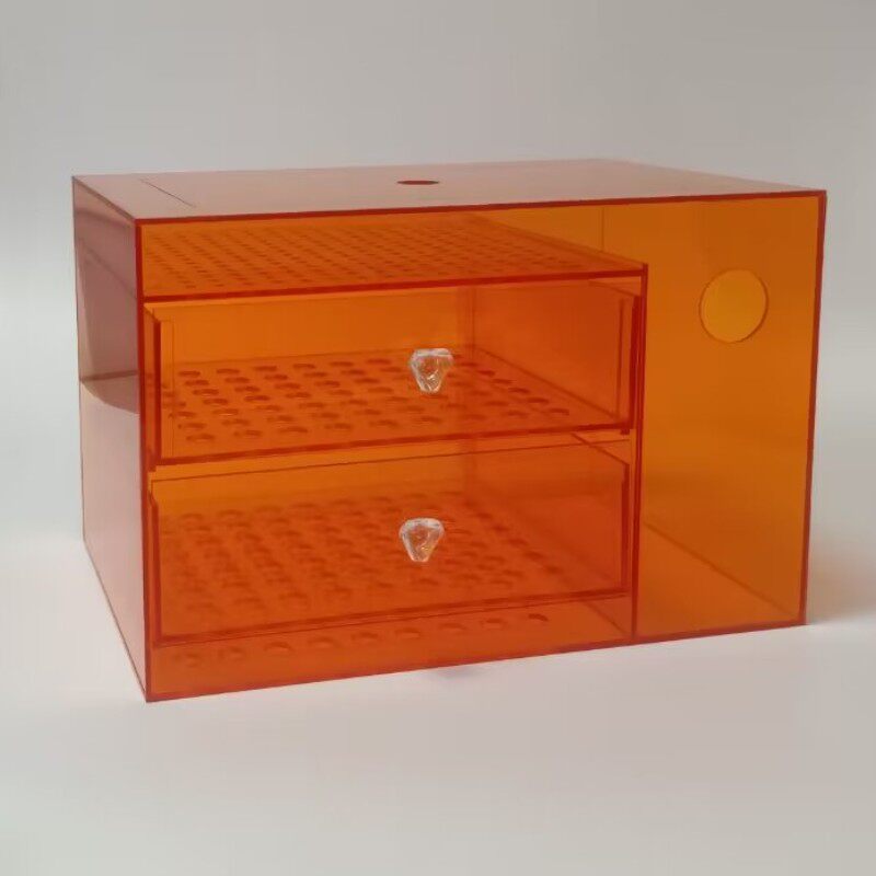 定制鱼缸干湿分离盒底滤滴流过滤亚克力单层抽屉下沉式防溢流雨淋