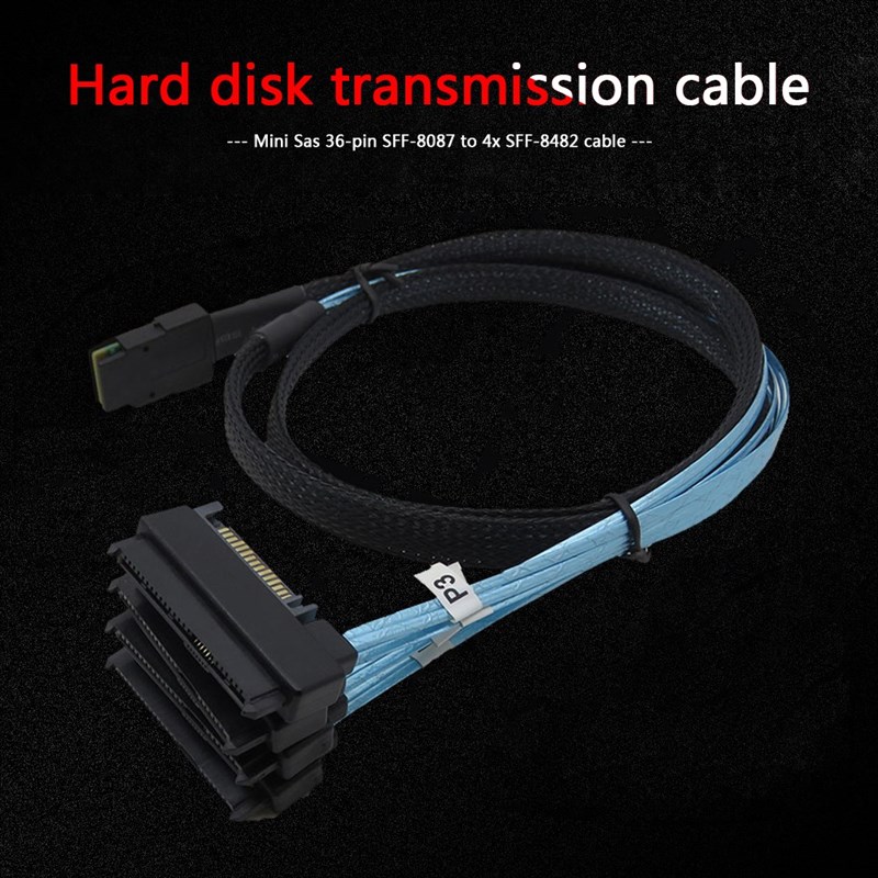 Internal Mini SAS 36 Pin SFF-8087 to 4 SAS 29 Pin SFF-8482 C