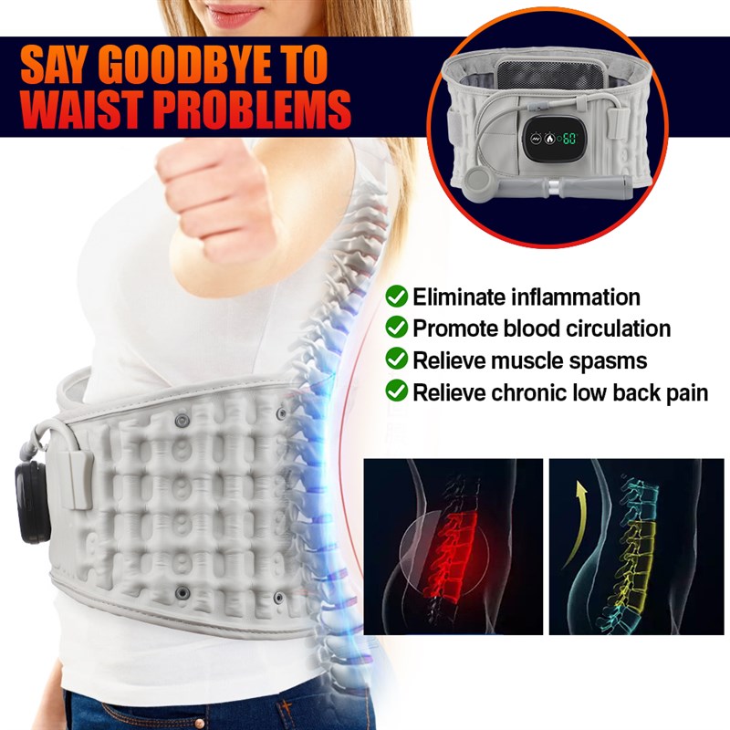 推荐Back Decompression Belt 3 Modes Heat Vibration Spinal Ai