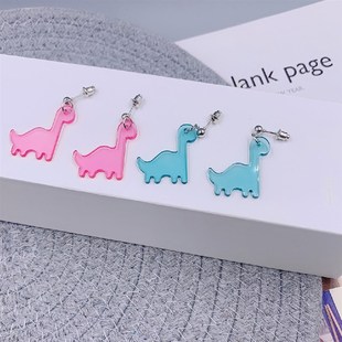 Handmade Earrings Cute Dinosaur Style Womens 极速New