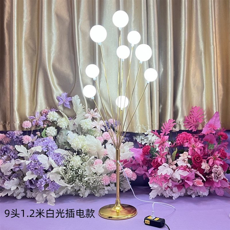 OD59婚庆婚礼道具铁艺幸福果苹果C树路引灯发光摆件装饰舞台布置