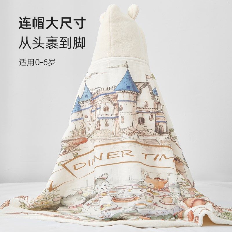 儿童浴巾速干吸水不掉毛婴儿洗澡裹巾男女宝宝带帽斗篷可穿式浴袍,婴童用品,浴巾,淘宝优惠券,粉丝福利购,淘宝优惠卷