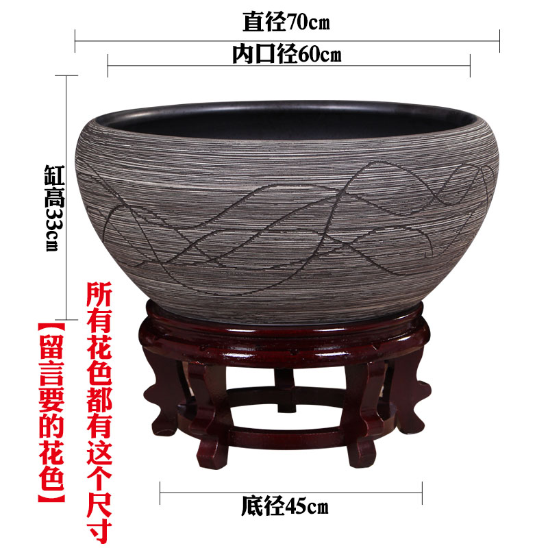 速发景德镇陶瓷水缸金鱼缸乌龟缸睡莲碗莲花盆大号瓷盆客厅水培瓷