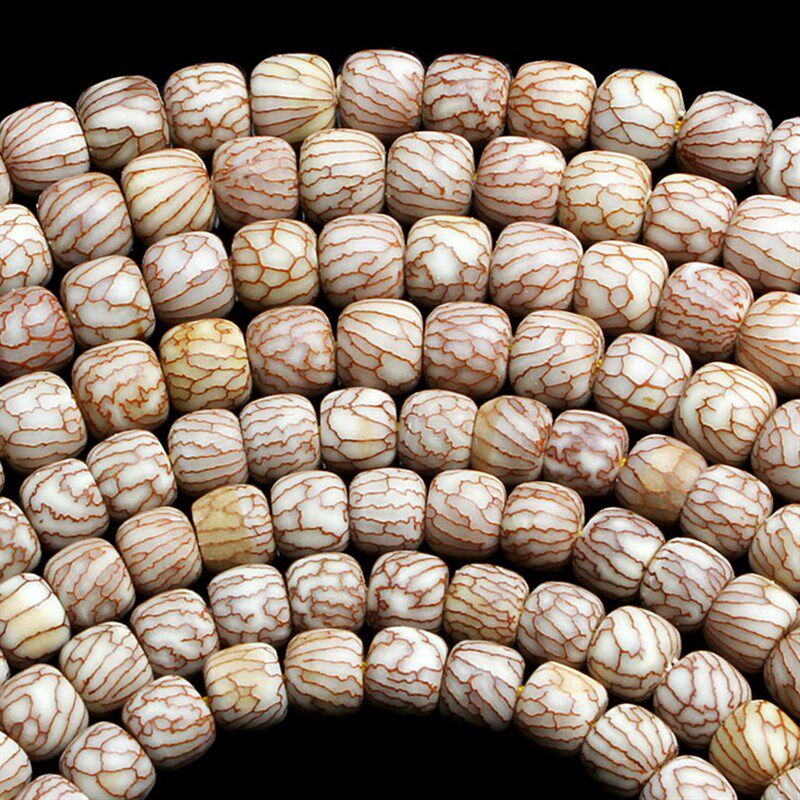 5a级精品 干磨高密藏式血丝莲花菩提子金丝金线菩提桶珠手串1