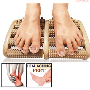 Roller Reflexology Wooden Row 推荐 Foot Care Massage Wood