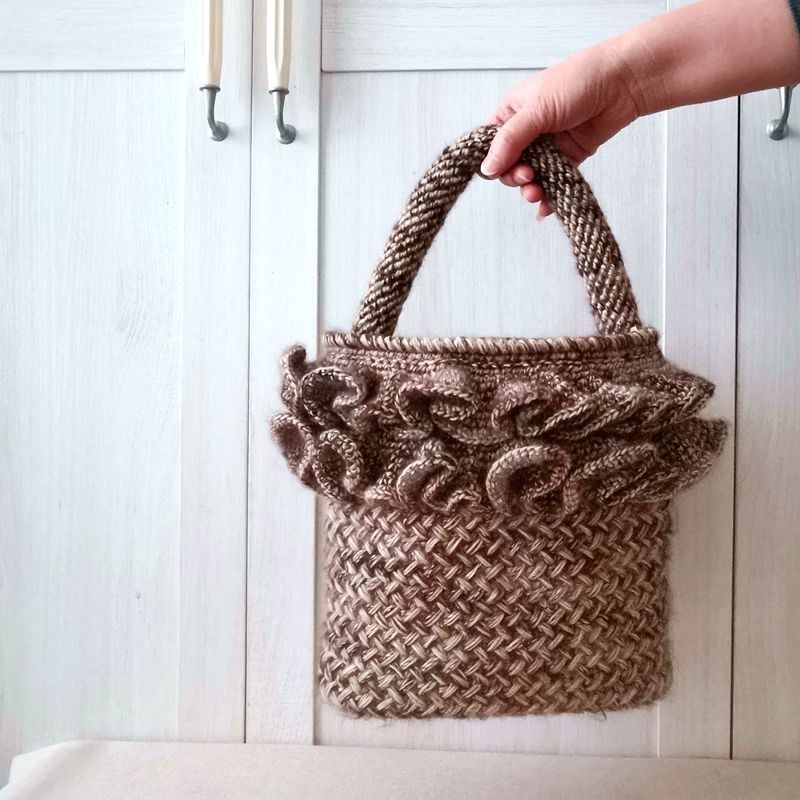 手工编织包diy材料包手混线木耳边水桶包甜美风粗毛线包包冬,服饰配件/皮带/帽子/围巾,DIY编织材料包,淘宝优惠券,粉丝福利购,淘宝优惠卷