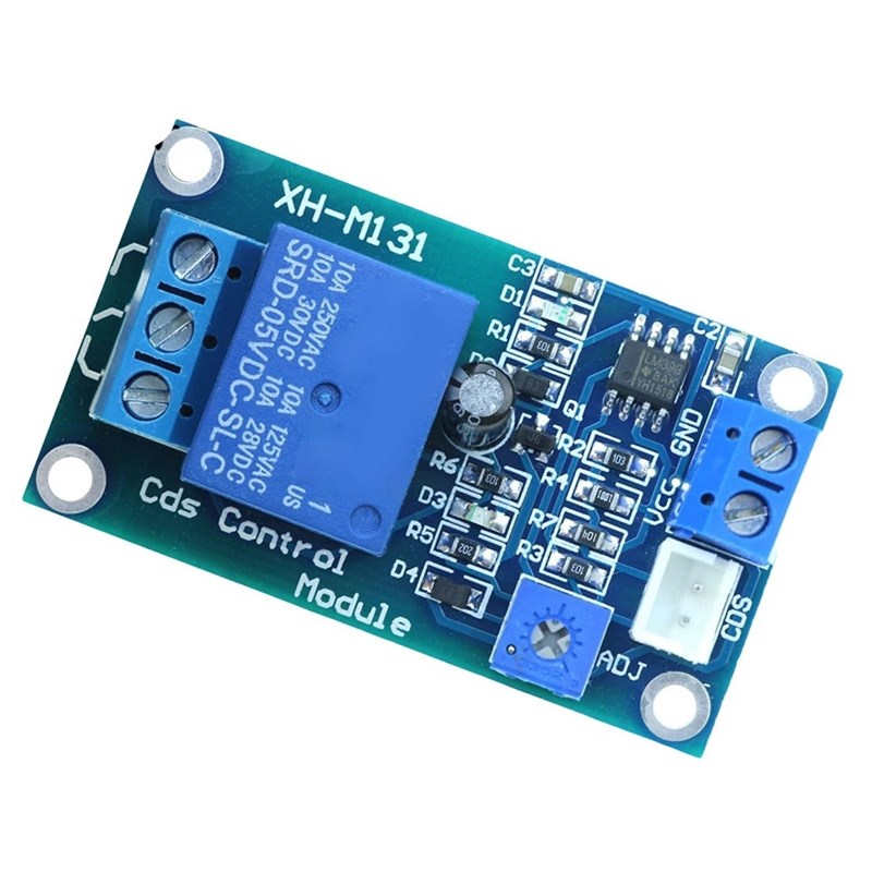 XH-M131光h敏电阻亮度自动控制模块5V 12V 24V光控继电器光线开关