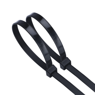 黑白色自锁式 650mm带带加长 尼龙锁紧固定狗线10累死束扎卡扣防盗