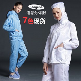 防静电连帽分体服防尘洁净服无尘工作服分体无尘衣喷漆防护服套装