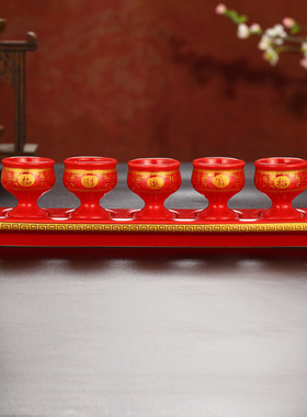 财神供杯供佛杯仙家杯八卦杯 佛酒杯 陶瓷招描财进宝供杯贡杯包邮