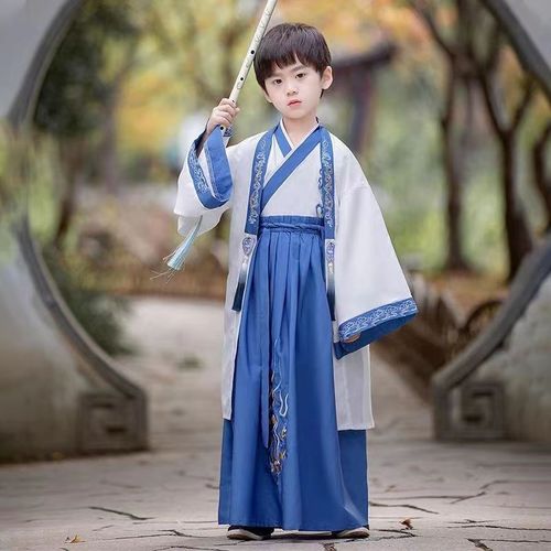 汉服男童中国风古装女童国学表演服装中小学生演出服唐装国服襦裙