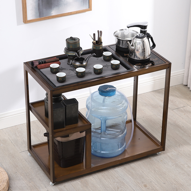 移动茶台泡茶桌简约现代茶车阳台中式客厅小茶几家用茶具套装一体