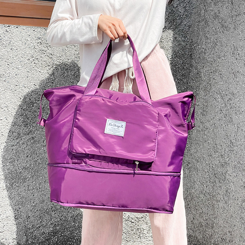 SUPER-LARGE CAPACITY LUGGAGE BAG STUDENT CLOTHES FOLDING LIGHTWEIGHT WATERPROOF READY-TO-WEAR BAG SHORT-DISTANCE BUSINESS TRAVEL TOTE BAG