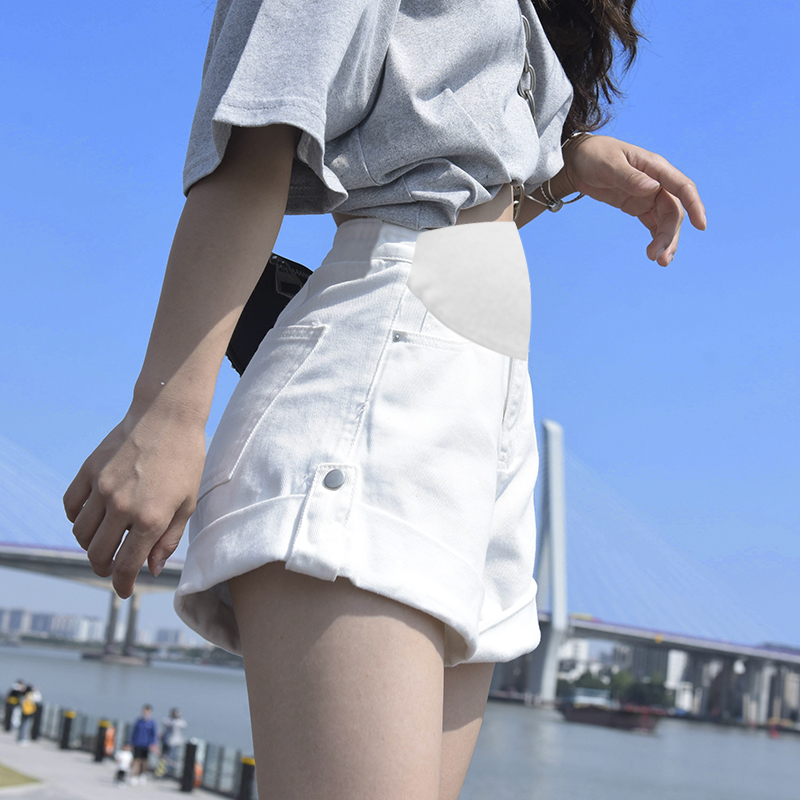 孕妇短裤女夏季外j穿薄款时尚宽松大码款休闲安全牛仔打底裤子夏
