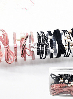 小众高货YVLAH 12Ps/Set New Hair Ring Colorful   Rubber Band