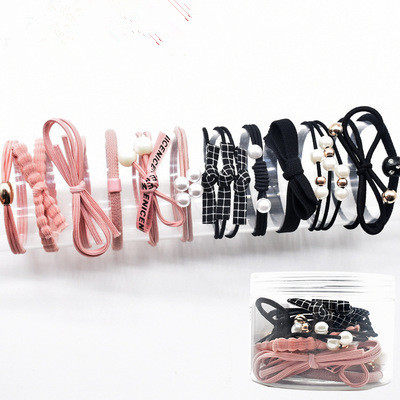 小众高货YVLAH 12Ps/Set New Hair Ring Colorful   Rubber Band