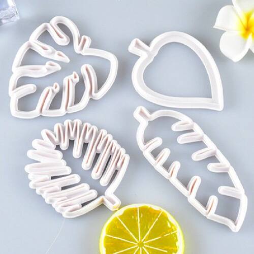 速发4Pcs/Set Tropical Leaves Mold Reusable Cake Decoration D