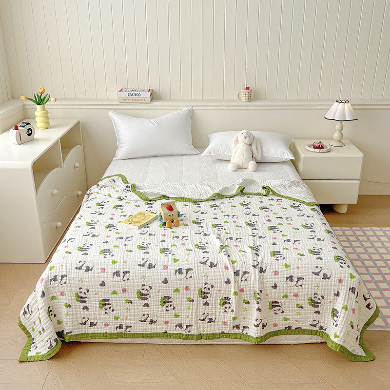 儿童毛巾被宝宝纱布被子盖毯夏季薄款婴儿午睡夏凉被棉纱毯子