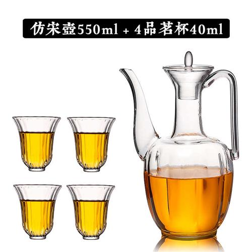 玻璃执壶仿宋贵妃泡茶器茶壶绿茶专用茶具点S茶宋代耐高温水壶