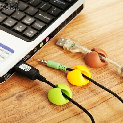 10Pcs/lot Cable  Desk Organiser Wire Cord Lead Holder Organi