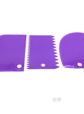 3Pcs Cream Scraper Suit DIY Kitchen  Straight Arc Tooth Shap