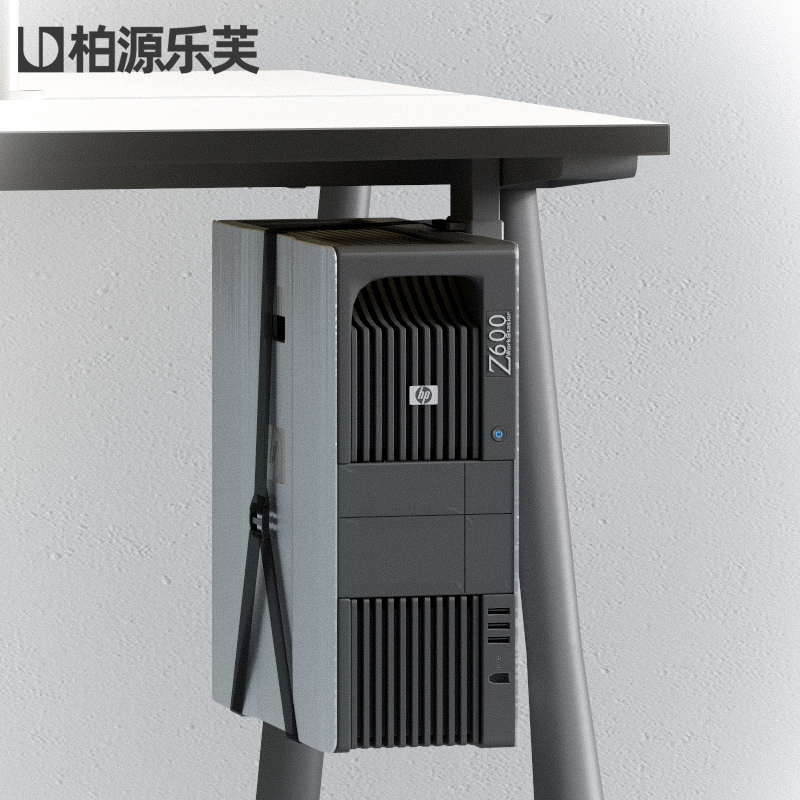 柏源乐芙办公家具电脑主机托架悬空散热办公桌配件机箱置物架