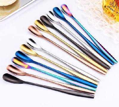 网红1PC 304 stainless steel mixing Stirring spoon creative l