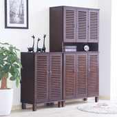 鞋 柜家用门口实木大容量高柜靠墙入户玄关柜阳台收纳门外储物柜子
