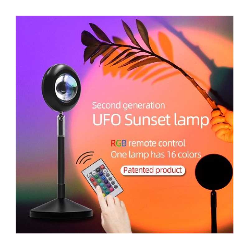 新品USB RGB Sunset Projection Lamp LED Night Light Remote 饰品/流行首饰/时尚饰品新 小众木作 原图主图