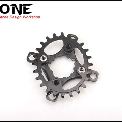 新品STONE BCD64 r椭圆单盘正负齿牙盘片 小盘22 24 26 28齿爬坡