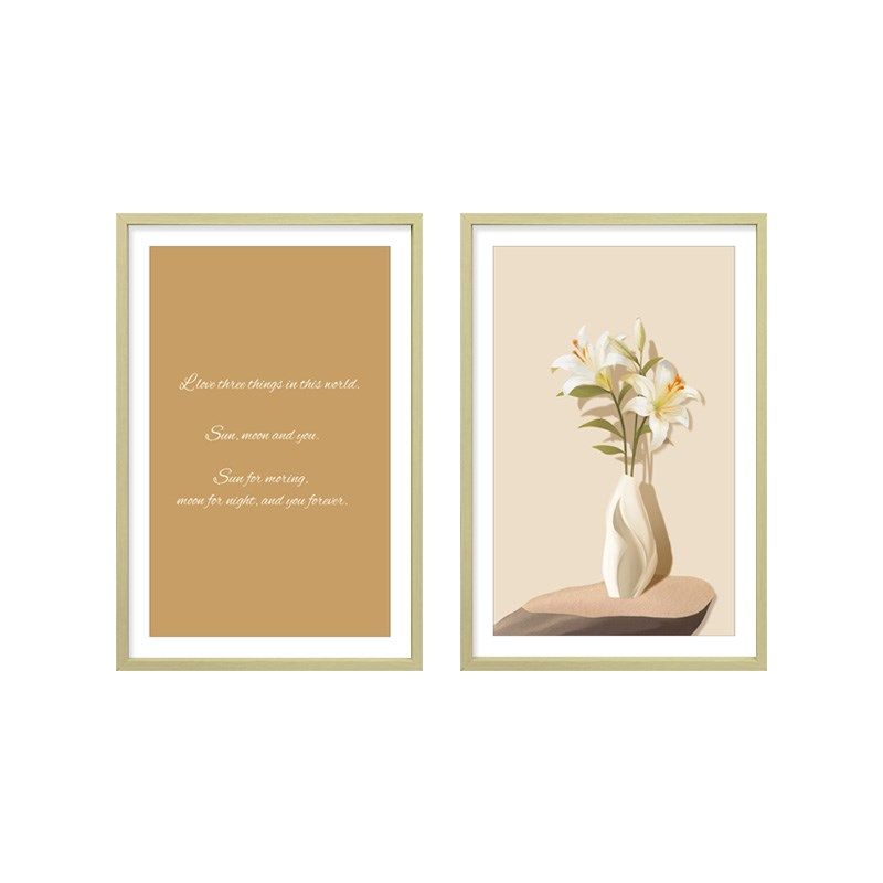 简约客厅背景墙装饰画餐厅走廊过道文艺小清新挂画花瓶4060,家居饰品,瓷板画,淘宝优惠券,粉丝福利购,淘宝优惠卷