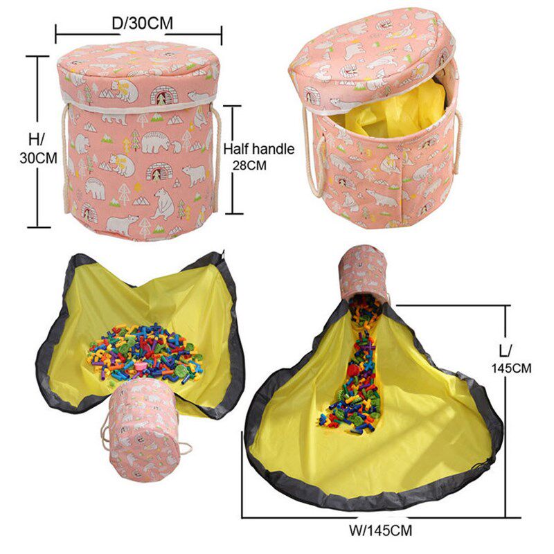 SlideAway Toy Clean-up Storage Bag Multifunctional Portable