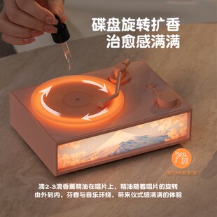 好听!好闻!【淡绿色】片机复古无线生日礼物蓝牙音箱黑胶香薰