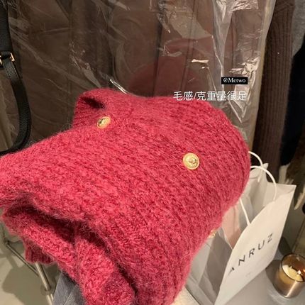 厚实气质毛衣外套女秋季设计感z小众宽松百搭软糯针织开衫短款上