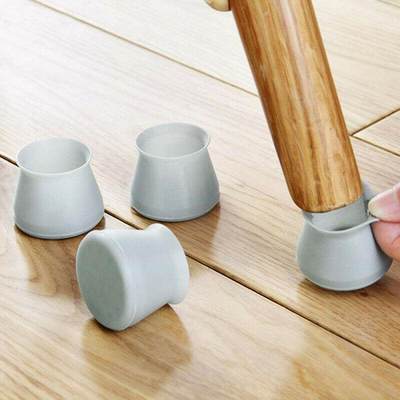 推荐4/8pcs Silicone Chair Caps Table Foot Pads for Round Bot