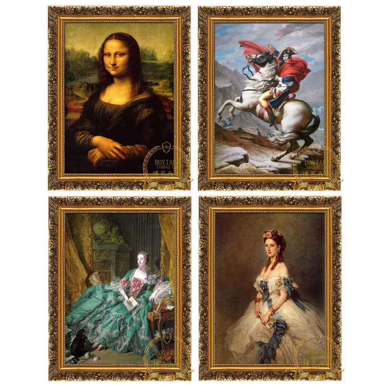 欧洲古典人物油画喷绘世界u名画定制大酒店客厅壁画欧式宫廷装饰
