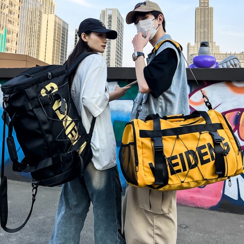 短途旅行包男女大容量双肩背包干湿分离运动健身包斜挎手提行李包