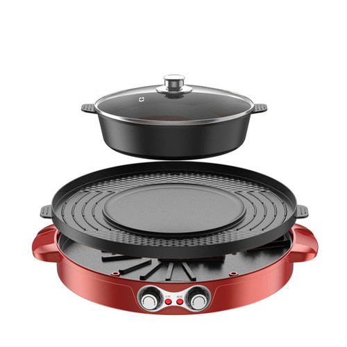 多功能火锅烧烤一体锅电烧烤炉家用无烟韩式电烤盘涮烤两用烤肉机