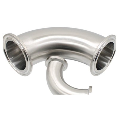 新宇304快装90度弯头卫生级不锈钢卡箍式卡盘直角弯管316LDIN德标