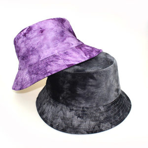 推荐Summer Tie Dye Bucket Hat Fishing Caps Womens Flat Fishe