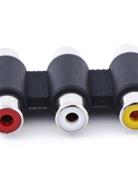 1pc Jack Connector Coupler Adapter Triple 3RCA AV Audio Vide