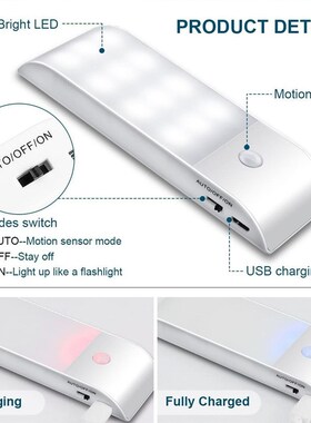 Under Cabinet Lights Kitchen Lighting IR Motion Sensor 12LED