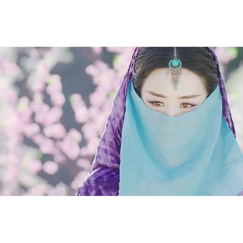 蒙脸仙女古装面纱蒙面纱巾 舞台服演出配饰韩版遮脸面纱新款