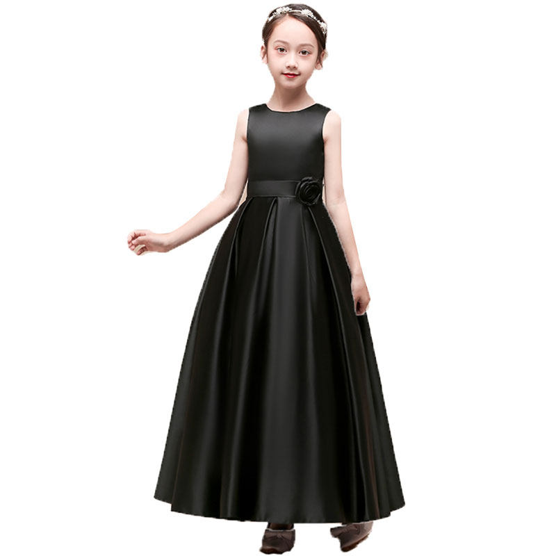 女童晚礼服公主裙演出服女长裙乐团演出服学生儿童礼服裙钢琴表演