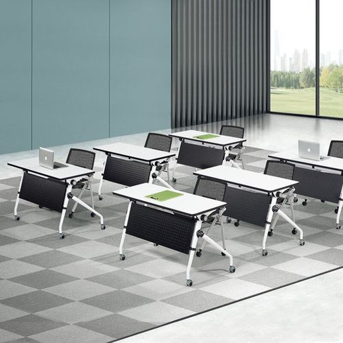 希比希培训桌会议桌移动带轮折叠桌带刹车轮洽谈桌翻板桌课桌L120